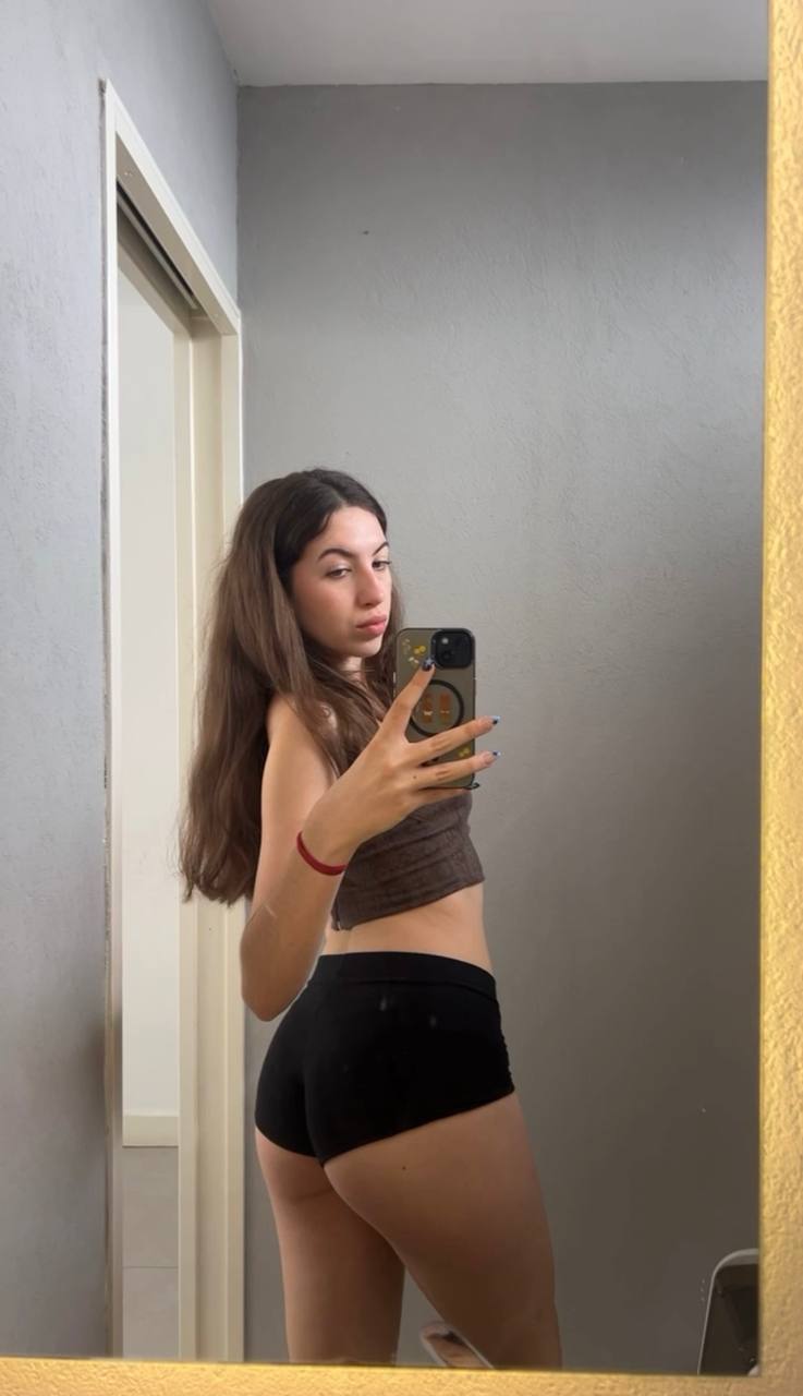 Amber in her underwear in Amsterdam