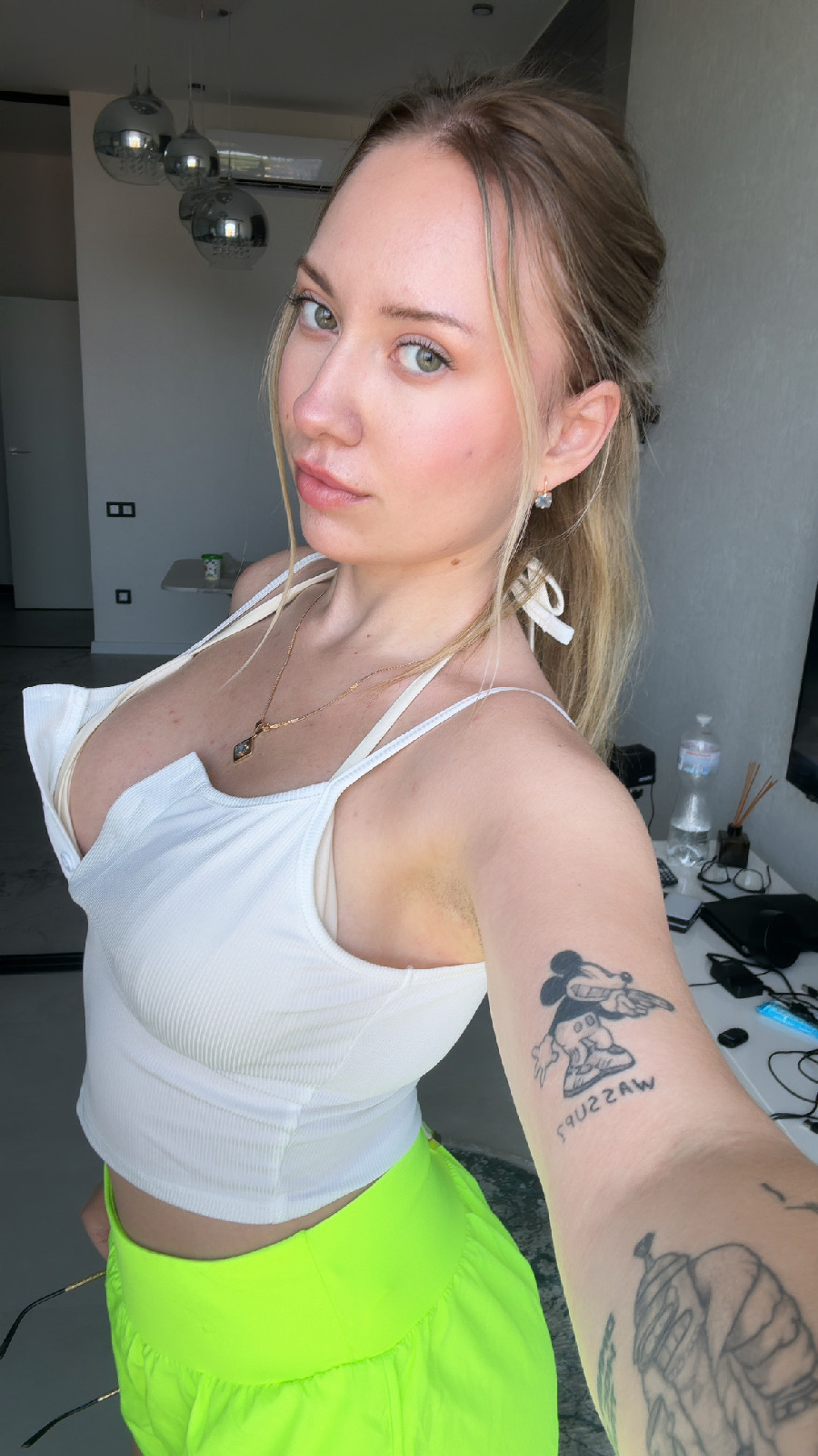 KateV in her underwear in Amsterdam