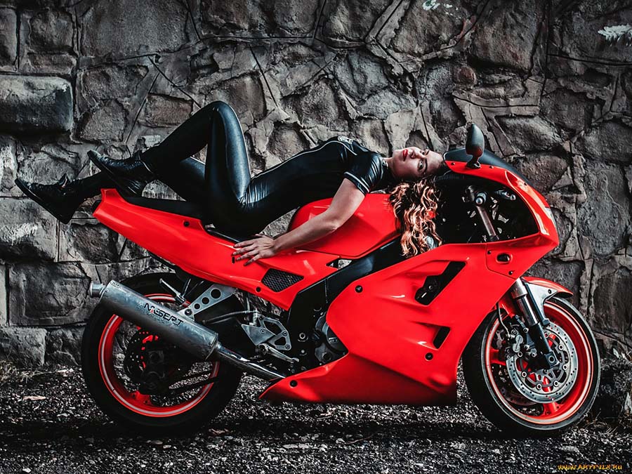 Beautiful girl Beautiful girls and motorcycles in Amsterdam